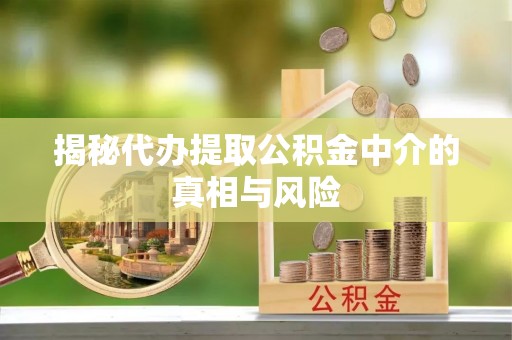 濉溪揭秘代办提取公积金中介的真相与风险